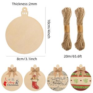 Tranches de bois minces panneau de projet artisanal contreplaqué inachevé pour la découpe au Laser bricolage ornements de noë<span class=keywords><strong>l</strong></span> en bois inachevé - Product Image 5