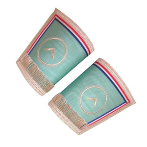 Guantes Masónicos de Primera Calidad con Símbolo de Compás y Escuadra Bordado, Puños de Algodón de Alta Calidad - Product Image 2