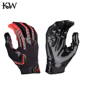 Gants de rugby antidérapants, gants de cyclisme à doigts entiers, paume avec grip en silicone, gants de football américain pour receveur, entraînement et match en extérieur - Product Image 2
