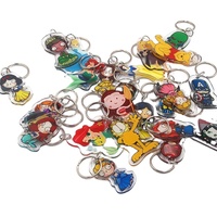 Porte-clés en acrylique personnalisé en gros, double face, transparent, pour cadeau promotionnel