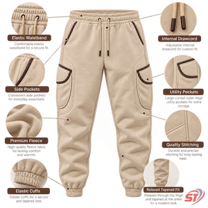 Sand Utility Pocket <b>Jogger</b> <b>Pants</b> Custom <b>Cargo</b> Sweatpants Casual Sportswear Wholesale Manufacturer OEM ODM Supplier - Product Image 6