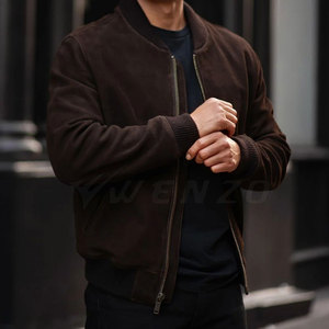 Classic Design Winter Front Eco-Friendly Breathable Soft Feel High Quality Material Durable Stylish Outerwear <b>Men</b> <b>Suede</b> Leather - Product Image 6