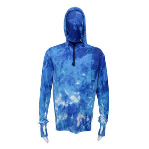 Hoodie unisexe blanc à manches longues UPF 50 anti-UV, chemise de pêche, haut pour adulte, pull-over uni en polyester - Product Image 4