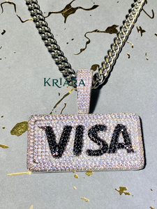 Colgante de Plata 925 con Baño de Oro de 18K y Rodio, Joyería Hip Hop para Hombre, Diamantes Cultivados en Laboratorio con Corte Brillante Redondo, Joyería para Uso Diario - Product Image 1