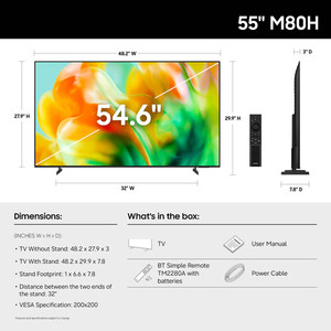 Televisor Inteligente Mini-LED 4K HDR de 55 Pulgadas M80H de Alta Calidad, Color Negro, para Hotel, NTSC - Product Image 3