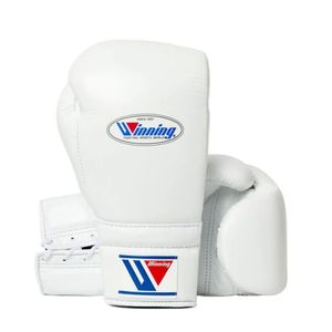 ชุดนวมคิกบ็อกซิ่ง Pro Winning ขนาด 14oz 16oz สีน้ำเงิน ปรับแต่งได้ สายรัดแบบผูกและแบบตีนตุ๊กแก หนังแท้ สำหรับฝึกซ้อมและออกกำลังกาย - Product Image 2