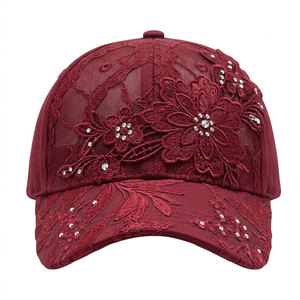 Casquette de baseball élégante en dentelle pour femmes, motif floral, confortable et réglable, pour les voyages, la plage et le quotidien - Product Image 1