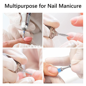 Top Trending Nail Cuticle Cleaning Tools Set Stainless Steel Manicure Nail Drill Bits Polish Handle Electric Nail Drill Bit Sets - Product Image 4