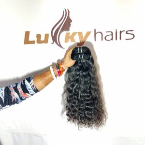 Máquina de cabello humano de templo indio doble trama 100% natural color negro rizado precio al por mayor extensiones de paquetes vírgenes crudos baratos - Product Image 5