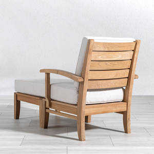 Conjunto de Muebles de Jardín de Lujo Modernos y Ecológicos de Madera de Teca Maciza con Cojines Gruesos para el Borde de la Piscina y Áreas de Jardín - Product Image 6