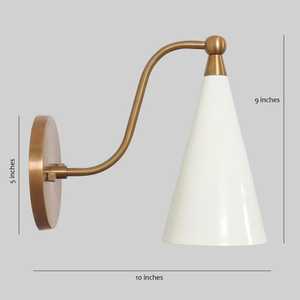 โคมไฟติดผนังทองเหลืองทรงกรวยเรขาคณิตทันสมัยสำหรับห้องนอน - Product Image 2