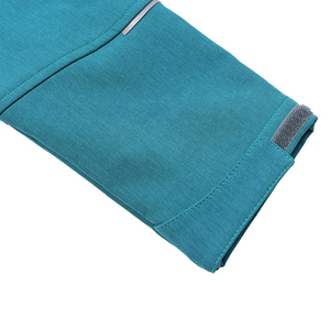 Wholesale Trendy Women's Teal Hooded Fleece Jacket Full Sleeve Windproof <b>Zipper</b> Closure Autumn Wear - Product Image 3