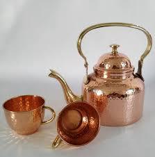 Handcrafted Classic Durable Aluminum Water <b>Teapot</b> with Decorative Brass Handle for Luxury Home and Hotel Use - Product Image 4