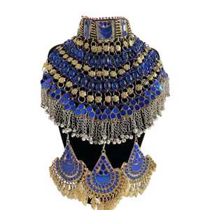 Custom Vintage Pakistani Afghan Kuchi <b>Choker</b> Necklace Earrings Set Stainless Steel Jewelry Women Adults Engagement Party Gifts - Product Image 1