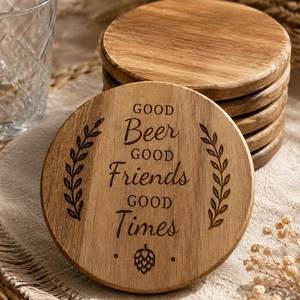 Manufacturer India's Custom Printed Wooden Square <b>Coasters</b> Durable PC Mat/Pad for <b>Glass</b> & Cup Personalized Design on Sale - Product Image 4