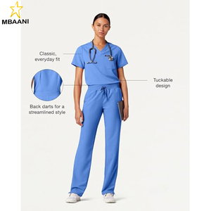 Women's V-Neck 1-Pocket <b>Scrub</b> <b>Top</b> – Soft UltraLAST Fabric, Stretch, Wrinkle & Fade Resistant Medical <b>Scrub</b> <b>Top</b> - Product Image 4