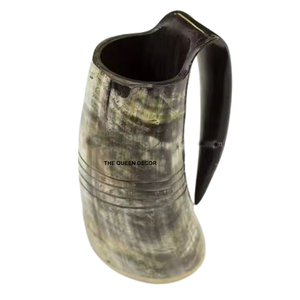 Tasse de designer de qualité supérieure en corne de buffle naturelle faite à la main, forme ronde, best-seller - Product Image 5