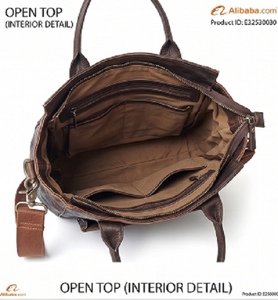 Bolso de Mensajero de Cuero Genuino Vintage de Lujo, Grande, para Oficina, Negocios, Viajes, Portátil, para Hombre - Product Image 3