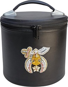 Masonic Shriner Fez <b>Hat</b>/Cap Case Black – Imitation Leather, Display Storage <b>Box</b> Made of black imitation leather - Product Image 1