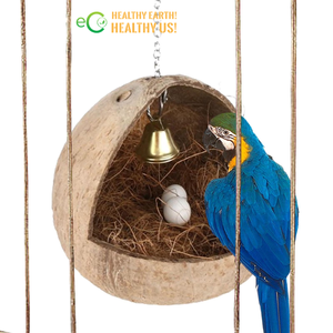 Wholesale Eco Natural Coconut Shell Birdhouse Feeder with Zipper for Living Room Decor | Customizable - Product Image 5