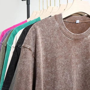 T-shirt personnalisé pour homme, délavé à l'acide, respirant, streetwear, hip-hop, avec logo personnalisé, t-shirts décontractés surdimensionnés - Product Image 1