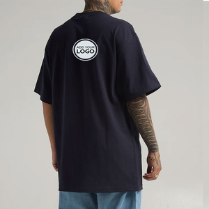 เสื้อยืดทรงบ็อกซี่ผ้าคอตตอนหนา 240 GSM สกรีนโลโก้ตามสั่งจากโรงงาน OEM สำหรับผู้ชาย ทรงโอเวอร์ไซส์ ใส่สบาย หรูหรา - Product Image 1