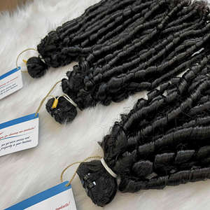 Prix de gros Mèches de cheveux naturels sans nœuds ni perte de cheveux, bouclées à la vapeur, 100% cheveux humains vietnamiens - Product Image 3