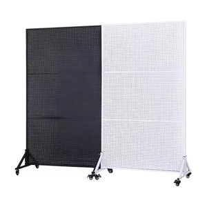 ชั้นวางสินค้าแบบ Pegboard สำหรับงานหนัก ทำจากเหล็ก สำหรับซูเปอร์มาร์เก็ตและร้านสะดวกซื้อ ประกอบสำเร็จพร้อมใช้งาน มีชั้นวาง 4 ชั้น - Product Image 1