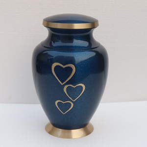 Modern Brushed Silver Floral Metal Keepsake Urn with <b>Black</b> Etched Design for Memorial Ashes - Product Image 2