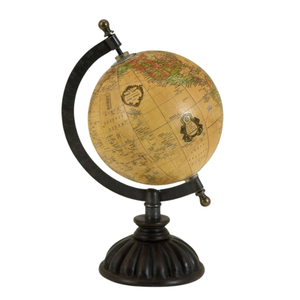 Globo Terráqueo Ejecutivo de Escritorio en Aluminio y Plástico con Mapa Mundial Detallado |   Globo Terráqueo Educativo para Escritorio de Oficina, Mesa de Estudio y Decoración del Hogar - Product Image 1