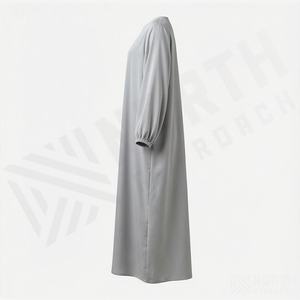 ชุดเดรสยาวคลุมเท้าแบบอบายะ แขนบอลลูนผ้าโพลีเอสเตอร์อย่างดี ป้องกันไฟฟ้าสถิตย์ เหมาะสำหรับงานกลางคืน สุภาพเรียบร้อย สำหรับสตรีชาวมุสลิม รับผลิตตามแบบ (OEM) ขายส่งจำนวนมาก - Product Image 3