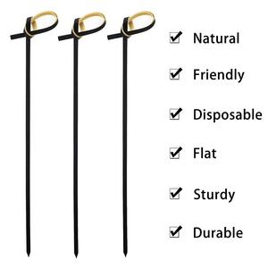 Palillos de Bambú Hechos a Mano para Cócteles, Palillos Decorativos Ecológicos para Bebidas, Decoración de Platos de Frutas y Servicio en Restaurantes - Product Image 5