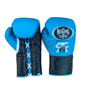 No Boxing No Life MMA Gloves Training Sparring Hook Loop Lace Cowhide Leather 4-Layer Thick Padding Moisture Wicking Non-Slip - Product Image 3