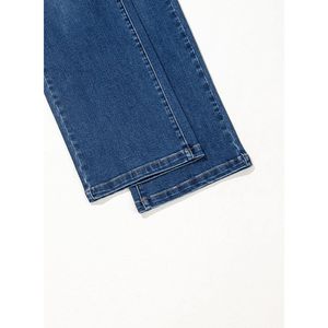 High Waisted Wide Leg Women Denim Pants Casual Straight Fit Jeans Stretch Denim Trousers For Ladies Jeans Wear - Product Image 4