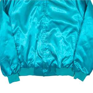 Men's Silk Winter Jacket with <b>Covered</b> <b>Button</b> Closure Stand Collar Front Logo Soft Fabric for Casual Daily Wear - Product Image 4