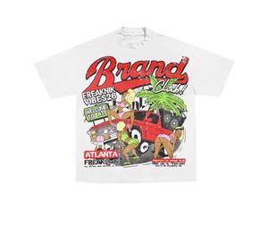 T-shirt 2026 personnalisé, nouveau design, coupe oversize, manches longues évasées, effet vieilli délavé à l'acide, strass, impression DTG - Product Image 5