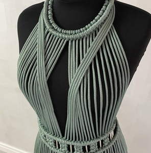 Vestido de macramé Olympos, vestido hecho a mano, disfraz de festival, vestido de fiesta, vestido bohemio, vestido de festival, vestido de playa - Product Image 2