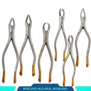 Ensemble de 6 forceps d'extraction dentaire en acier inoxydable allemand, instrument d'extraction dentaire pédiatrique pour la chirurgie dentaire - Product Image 2