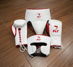 Set de Boxeo Fly SuperLace X 2, Guantes de Boxeo de Cuero Vacuno Premium, Guantes de Entrenamiento y Sparring, Protector Nasal, Protector de Cabeza, Protector Inguinal - Product Image 6