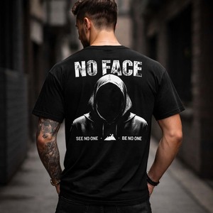 เสื้อยืดสตรีทแวร์ลายกราฟิกผู้ชาย ทรงโอเวอร์ไซส์ ผ้าฝ้าย แฟชั่นแนวเมือง พิมพ์ลายด้านหลัง รับสกรีนโลโก้ - Product Image 4