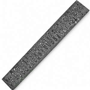 Barre de acier Damas artisanale, motif échelle, pour la fabrication de couteaux |   Lame forgée sur mesure - Product Image 6