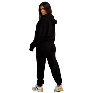 Ensemble de survêtement pour homme, style streetwear, à capuche, uni, 100% coton, respirant, séchage rapide, couleur personnalisée, directement de l'usine - Product Image 3