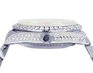 BOJ R.O.L.E.X.018 Montre Homme de Luxe à Quartz Analogique en Acier, Chiffres Romains, Moissanite Intégrale, 41MM, Résistance à l'Eau 3BAR, Style Hip Hop - Product Image 4