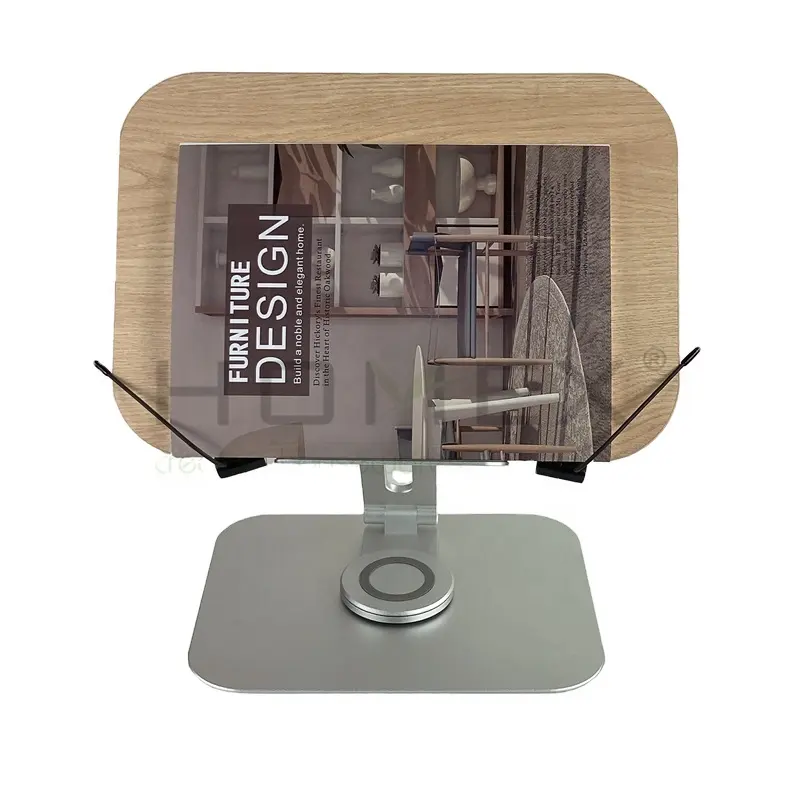 Регулируемая по высоте подставка для книг для чтения бамбуковая подставка для ноутбука