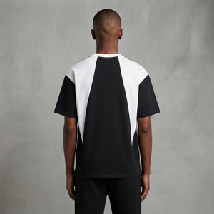 Camiseta de algodón puro de alto gramaje de dos tonos, corte holgado, estilo urbano, con logo personalizado, oversize, cómoda para hombre - ¡Gran oferta! - Product Image 4