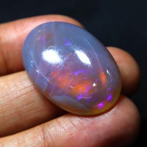 Opale naturelle australienne de 34 carats, opale de Coober Pedy, pierre précieuse en vrac, cristal d'opale à feu bleu, faite à la main pour la fabrication de bijoux - Product Image 4