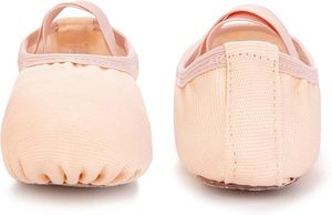 Chaussures de danse classique professionnelles Baifa BFA-1589 pour femmes, semelle souple, ballerines de yoga, dessus en toile, semelle extérieure en caoutchouc - Product Image 2