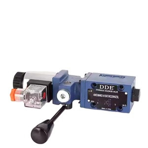 Thủy lực tay điện tích hợp solenoid đảo chiều Van 4wemm ba vị trí bốn chiều solenoid Van điều khiển 24V 220V - Product Image 1