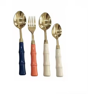 Premium Gold Metal Cutlery <b>Set</b> for Dinner <b>Lunch</b> Dessert and Contemporary Home Dining Presentation - Product Image 3