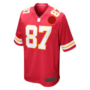 Maillot de football américain imprimé à manches courtes, 100 % polyester, antibactérien, de haute qualité, fabriqué sur mesure en usine - Product Image 5
